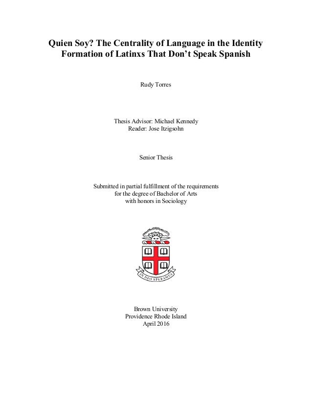 senior thesis in spanish